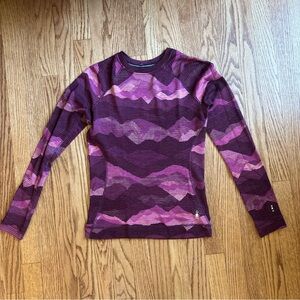 Smartwool Women's Classic Thermal Merino 250 Base Layer Top S Fuchsia Print